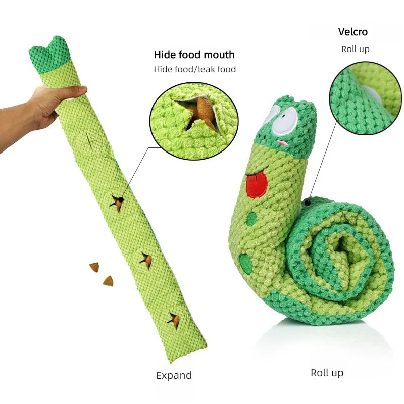 Foldable Snail Puzzle Dog Toy