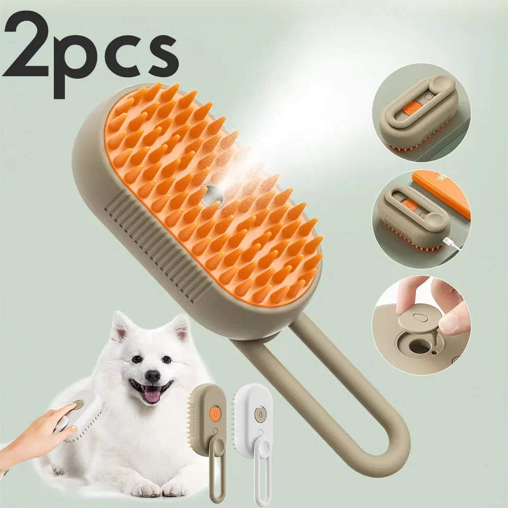 Steam Pet Grooming Brush